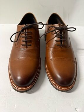 Kenneth Cole Reaction Klay Flex Lace Up Shoes - Size 9.5- Cognac.